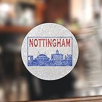 50 Pieces United Kingdom Nottingham Skyline Vinyl Laptop Sticker Vacation Momento Sticker Decal Cityscape Durable Sticker Vinyl Stickers for Water Bottles Laptop Phone Cup 3inch