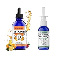 Liquid Vitamin C + Colloidal Silver Nasal Spray (Immune Support) - 2oz - Ultra Fine Silver Mist - 50 ppm - 99.99% Purity - Sinus Relief - Helps with Dry, Irritated, Stuffy Nose - Immune System Support
