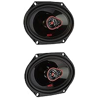 Cerwin Vega HED Series 6x8 3-Way Coaxial Car Speakers, 4Ω, 60W RMS, Premium Car Speaker System, Enhanced with Stamped Steel Frame & Graphite Cone, PEI Dome Tweeter for Superior Sound H7683