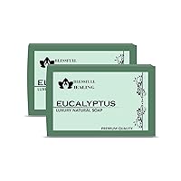 Luxury Eucalyptus Handmade Natural Soap Bars (125 Gram / 4.4 OZ) (Pack Of 2)