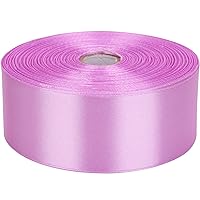 1-1/2 inch Lilac Satin Ribbon 50 Yards Solid Fabric Ribbons Roll for Wedding Invitations, Bridal Bouquets, Sewing, Party Decorations, Gift Wrapping and More