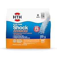 HTH 52036 Swimming Pool Care Shock Advanced, Swimming Pool Chemical, Cal Hypo Formula, (6 pack)