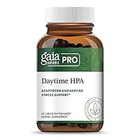 Gaia Herbs Pro Daytime HPA - Adaptogen & Nervine Supplement for Stress & Adrenal Health Support - With Ashwagandha, Holy Basil, Oats, Rhodiola & Schisandra-60 Vegan Liquid Phyto-Capsules (30 Servings)