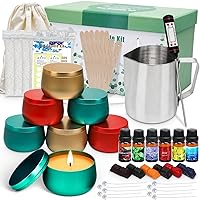 Candle Making Kit, Beeswax Scented Candles Supplies Arts and Crafts for Adults and Teens Gift Set for Women Including Fragrance, Soy Wax, Cotton Wicks, Metal Pot, Candle Dyes, Candle Jars and More