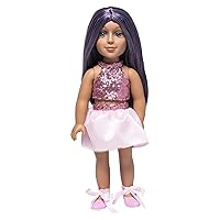 Fashion Doll Lola w/Purple Interchangeable Removable Synthetic Wig to Style - Fashionista Model Figure for Kids 8+ Years - 18