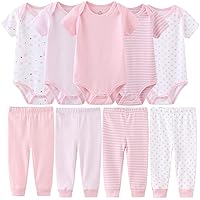 Short Sleeve Baby Bodysuit Newborn baby Pants Baby Clothes for Baby Boy and Girls clothes set