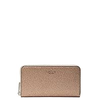 Kate Spade New York Shimmy Glitter Boxed Large Continental Wallet (Rose Gold)