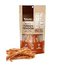 Afreschi Turkey Tendon for Dogs, Dog Treats for Wrapped Series, All Natural Human Grade Dog Treat, Ingredient Sourced from USA, Hypoallergenic, Rawhide Alternative, Wrapped Chicken Stick