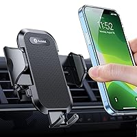 (2024 Upgraded) andobil Car Phone Mount [Military Sturdy, Firmly Grip & Never Slip] Air Vent Cell Phone Holder Car, Ultra Stable, Easy Used, Fits for iPhone 15 14 13 12 Pro Max Android Samsung S24 S23