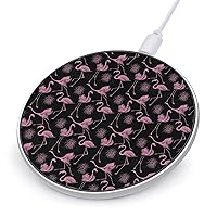 Pink Flamingo Fast Portable Charger 10W Funny Graphic Phone Charging Pad with USB Cable