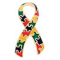 Autism Ribbon Awareness Pin - Celebrate Autism Awareness with Our Puzzle Piece Lapel Pin - Support Advocacy and Raise Awareness - Ideal Gift for Supporters and Advocates