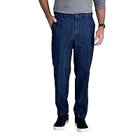 Haggar Men's Casual Classic Fit Denim Trouser Pant-Regular and Big & Tall Sizes