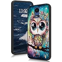 Case for BLU View 3 B140DL, for BLU View 3 Slim Phone Case, Flexible TPU Shockproof Thin Soft Silicone Rubber Case Cover for BLU View 3, Floral Owl