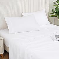 DOWNCOOL King Size Sheets Set - 100% Cotton Sheets, 600 Thread Count Sateen, King Sheets Deep Pocket Up to 16