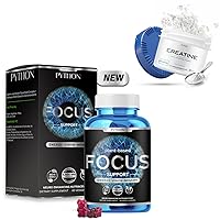 Focus + Nano Micronized Creatine Monohydrate for Improved Cellular Health, Cognitive Focus, Concentration and Memory