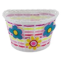 Schwinn Bike Basket for Kids with Light-Up Flowers, Front Handlebar, Bicycle Accessories for Boys and Girls, Fits Most Bikes