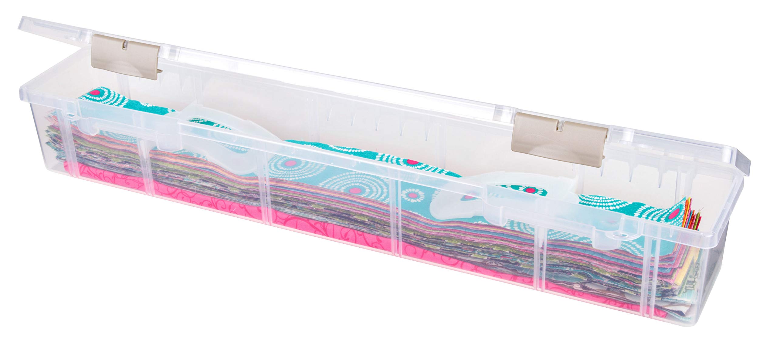 ArtBin 6999AB Fabric Strip Case - Crafts, Quiliting & Sewing Organizer, [1] Plastic Storage Case, Clear