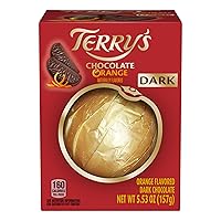 Terry's Chocolate Orange Dark Chocolate 5.53 oz | Stocking Stuffer and Party Favor | Break Apart Chocolate Ball with Real Orange Oil | Holiday Favorite