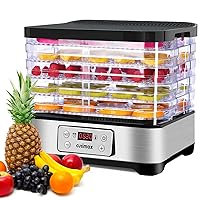 Seeutek Food Dehydrator Machine for Beef Jerky, Fruits, Vegetables Electric  Dryer Machine with 5 BPA-free Trays, Adjustable Temperature Control