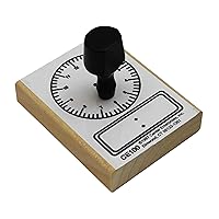 READY 2 LEARN-CE100 Digital and Analog Clock Stamp - Wooden Stamp for Telling Time Activities and DIY - Use for Flashcards, Worksheets, Invitations, Albums and Scrapbooks