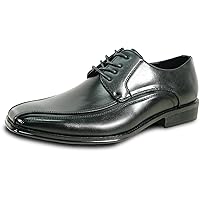 bravo! Men Slip-on Loafer Lace-up Oxford Milano Formal Dress Shoe Leather Lining Square Toe Black Brown