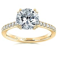Kobelli Lab Grown Diamond Engagement Ring 1 3/4 CTW 14k White Gold (DEF/VS)
