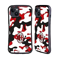 Officially Licensed AC Milan Camouflage Crest Patterns Hybrid Case Compatible with Apple iPhone 15 Plus