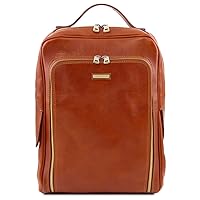 Tuscany Leather Bangkok Leather laptop backpack Honey