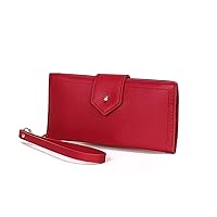 MKF Wristlet Wallet Purse for Women – PU Leather Bag – Lady Fashion Clutch Handbag, Card Slots, Wrist Strap