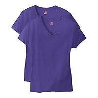 Women's Perfect-t V-neck T-shirt, Ring-spun Cotton Short Sleeve Tee for Women