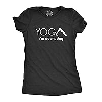 Womens Yoga Im Down Dog Tshirt Funny Fitness Exercise Tee
