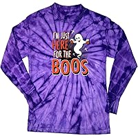 Halloween Tie Dye Long Sleeve Shirt I'm Here for The Boos