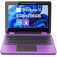 AWOW Purple Touchscreen 2 in 1 Laptop, 11.6
