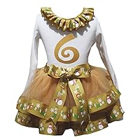Petitebella Bling 6th L/s Shirt Merry Christmas Gold Petal Skirt Outfit Nb-8y