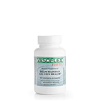 Vasoflex Forte® Leg Circulation Support Butcher's Broom Root and Vitamin C Supplement, Helps Maintain Leg Vein Health, Unflavored, 90 Capsules