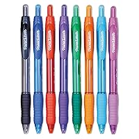 Paper Mate 1960662 Profile Ballpoint Retractable Pen, Assorted Ink, Bold, 8/set