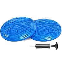 Balance disk with an air pump Exercise disk for Stability Workout 2 PCS. Wobble Balance board.