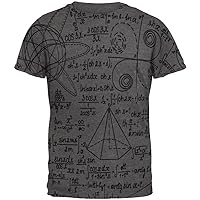 Math Geek Formulas All Over Dark Heather Soft Adult T-Shirt