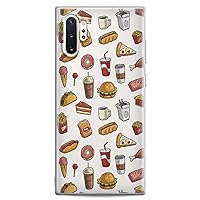 Case Compatible with Samsung S23 S22 Plus S21 FE Ultra S20+ S10 Note 20 5G S10e S9 Boy Food Pattern Design Print Donut Clear Teen Cute Cola Funny Colored Flexible Silicone Slim fit Tasty Kid