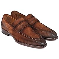Paul Parkman Brown Antique Suede Goodyear Welted Loafers (ID#36AQ17)