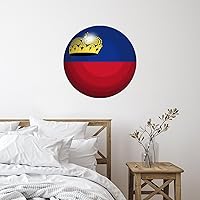 Liechtenstein Wall Decals Motivational National Country Flags Sailor Sailing Furniture Wall Sticker Vinyl Wall Stickers Quotes for Kids Room Restaurant Playroom Wall Art 18in