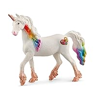 Schleich bayala Mythical Rainbow Love Unicorn Mare Figurine - Featuring Glittery Decorated Details and with Shiny Spiral Horn, Imaginative Fun and Durable Toy for Girls and Boys, Gift for Kids Ages 5+