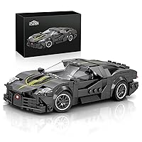 ZYLEGEN La Voiture Noire Super Sports Car Building Kit,Challenging Buildable Racing Supercar Model Building Blocks Toy for Kids Giving or Collection(339pcs)