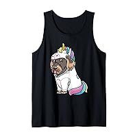 Wire Haired Dachshund Dog In Unicorn Costume Tank Top