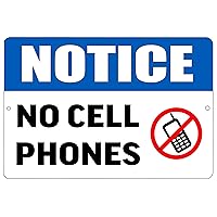 Notice Warning No Cell Phone Allowed Metal Tin Sign Business Retail Store Home Large Restaurant Bar Office Hotel