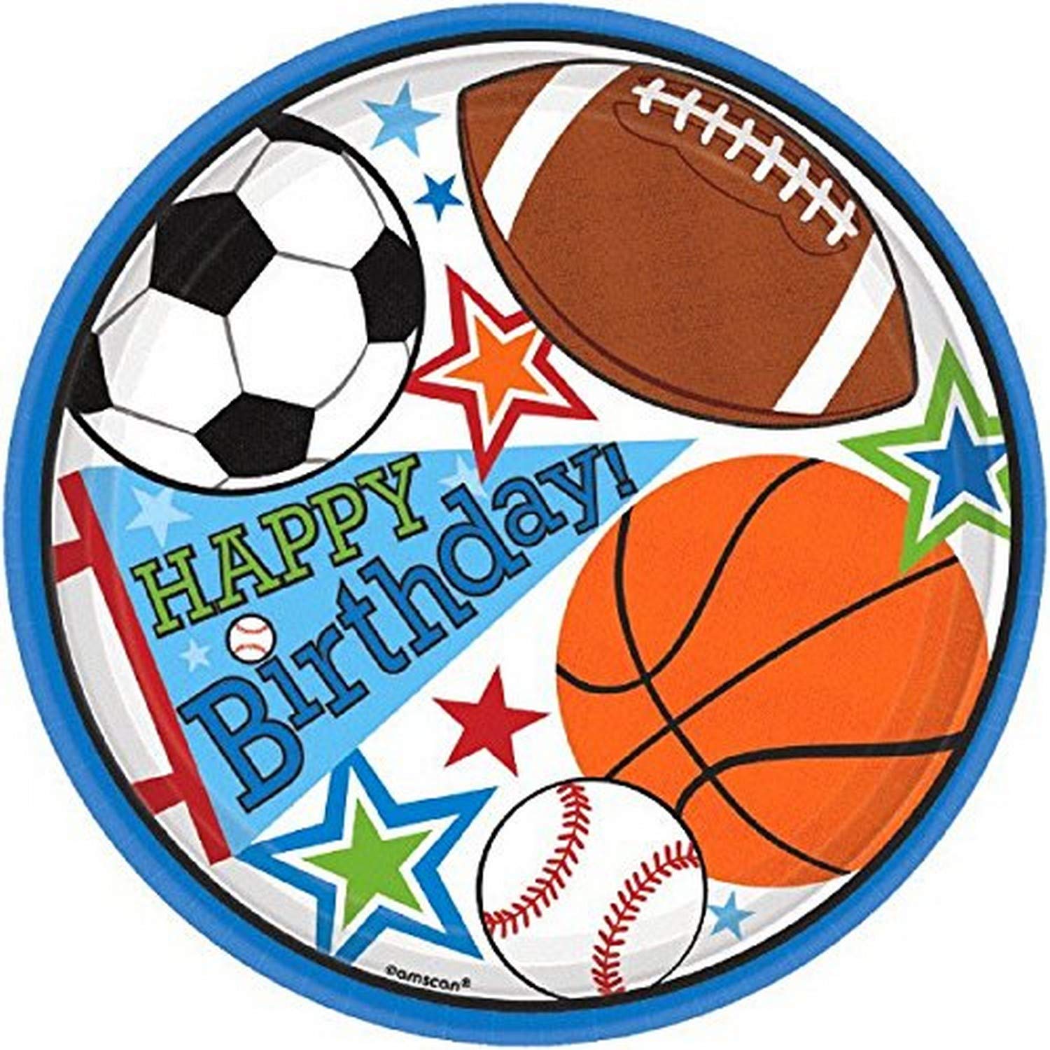 Amscan Plates | Superstar Ball Sports Collection | 8 pcs | Birthday