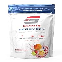Granite Recovery Intra-Workout - Post Workout Recovery Powder - Amino Acid Powder for Post Workout and Muscle Growth - Essential Amino Acids Supplement + Cluster Dextrin & Sensoril, Rainbow Candy