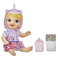 Baby Alive Tinycorns Doll, Unicorn, Accessories, Drinks, Wets, Blonde Hair Toy for Kids Ages 3 Years and Up