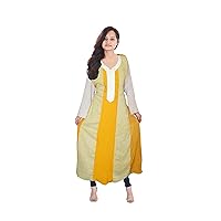 Indian Women's Long Dress Patchwork Cotton Tunic Ethnic Frock Suit Maxi Dress Multi Color