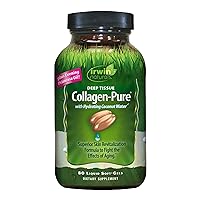 Irwin Naturals Deep Tissue Collagen-Pure - 80 Liquid Softgels - Intense Nourishment for The Skin - 2,000 mg of Hydrolyzed Collagen - 16 Total Servings